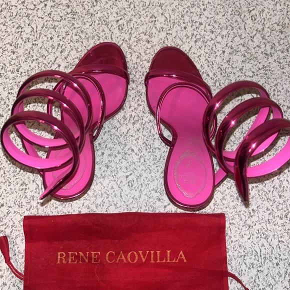 Beautiful gorgeous pink and only worn once Rene Caovilla Heels. - Picture 7 of 8